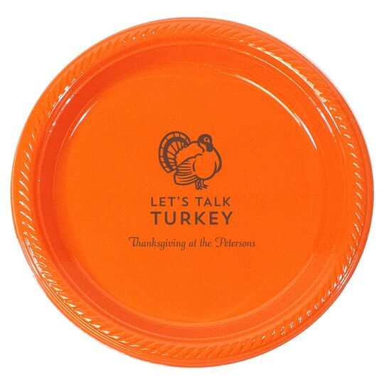 Let's Talk Turkey Plastic Plates